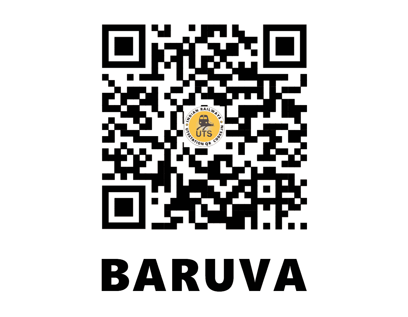 UTS QR Code for BARUVA - BAV (EO - ANDHRA PRADESH)